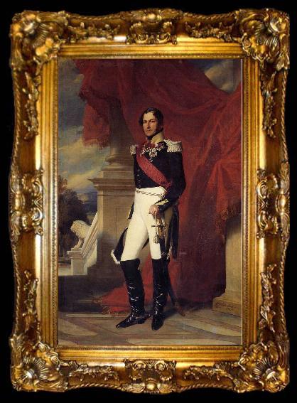 framed  Franz Xaver Winterhalter Leopold I, King of the Belgians, ta009-2